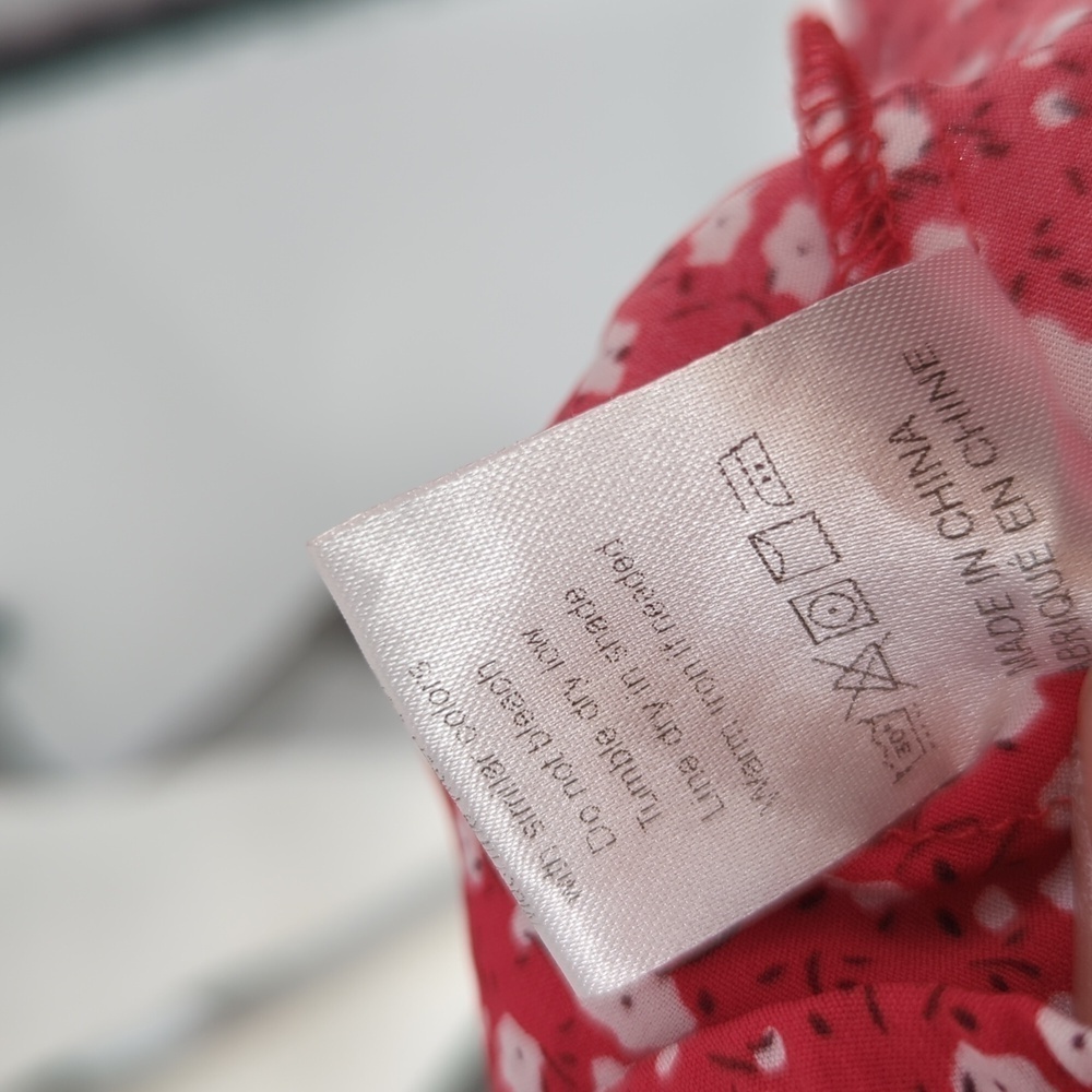 Red Floral Tie-Strap Romper Dress - Picture 5 of 5